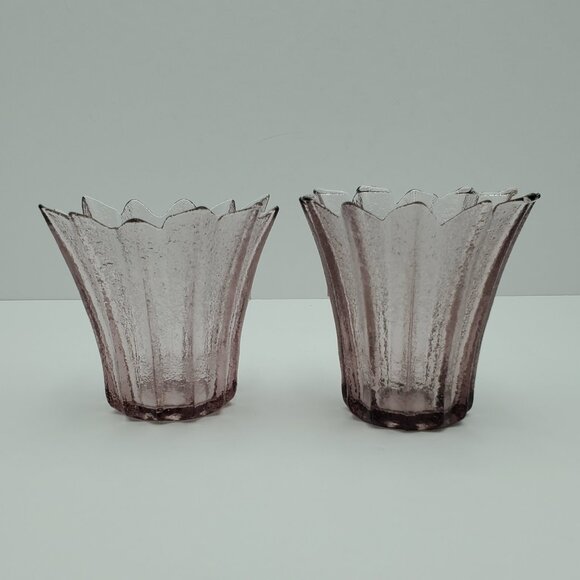 Amethyst Glass Votive Candle Holders Frosted Purple Glass Candle Jars - Picture 2 of 6